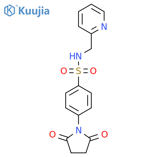 4-(2,5-dioxopyrrolidin-1-yl)-N-(pyridin-2-yl)methylbenzene-1-sulfonamide structure
