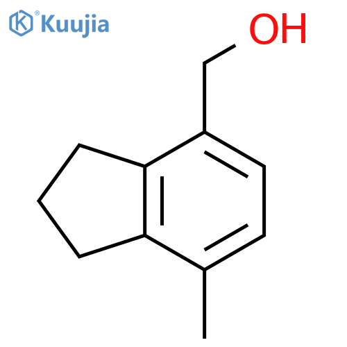 (7-methyl-2,3-dihydro-1H-inden-4-yl)methanol structure