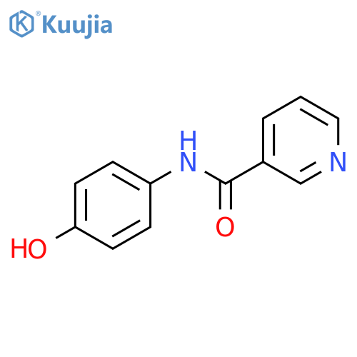 3-Pyridinecarboxamide, N-(4-hydroxyphenyl)- structure