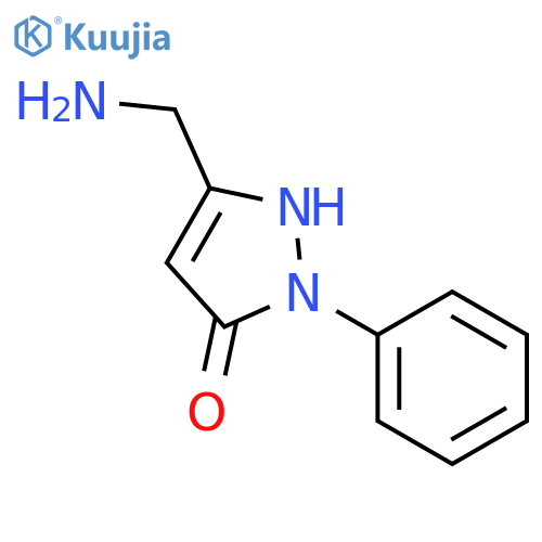 5-(aminomethyl)-2-phenyl-2,3-dihydro-1H-pyrazol-3-one structure