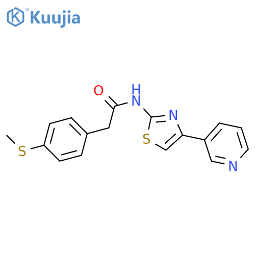 2-4-(methylsulfanyl)phenyl-N-4-(pyridin-3-yl)-1,3-thiazol-2-ylacetamide structure