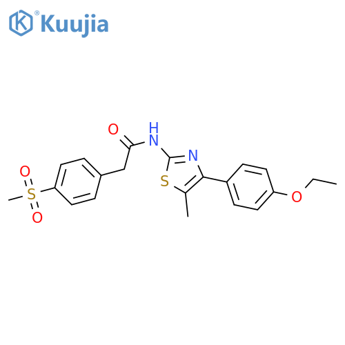 N-4-(4-ethoxyphenyl)-5-methyl-1,3-thiazol-2-yl-2-(4-methanesulfonylphenyl)acetamide structure