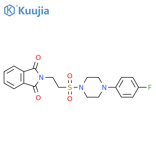 2-(2-{4-(4-fluorophenyl)piperazin-1-ylsulfonyl}ethyl)-2,3-dihydro-1H-isoindole-1,3-dione structure