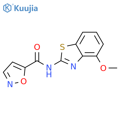 N-(4-methoxy-1,3-benzothiazol-2-yl)-1,2-oxazole-5-carboxamide structure