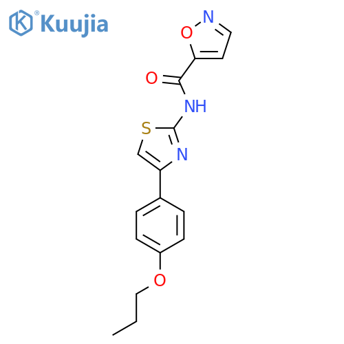 N-4-(4-propoxyphenyl)-1,3-thiazol-2-yl-1,2-oxazole-5-carboxamide structure