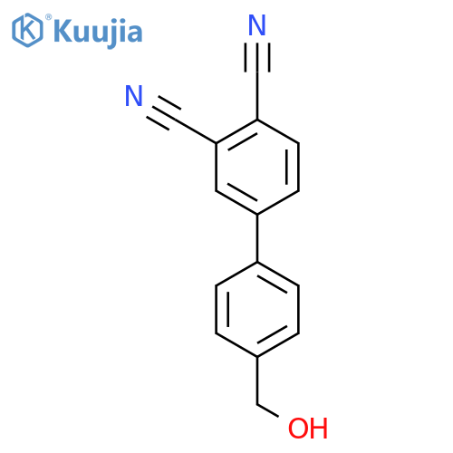 [1,1'-Biphenyl]-3,4-dicarbonitrile, 4'-(hydroxymethyl)- structure