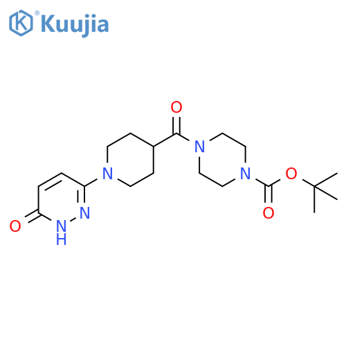 1-Piperazinecarboxylic acid, 4-[[1-(1,6-dihydro-6-oxo-3-pyridazinyl)-4-piperidinyl]carbonyl]-, 1,1-dimethylethyl ester structure