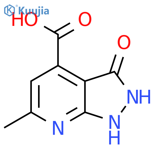 6-methyl-3-oxo-1H,2H,3H-pyrazolo3,4-bpyridine-4-carboxylic Acid structure