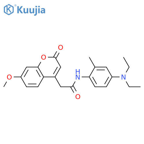 N-4-(diethylamino)-2-methylphenyl-2-(7-methoxy-2-oxo-2H-chromen-4-yl)acetamide structure
