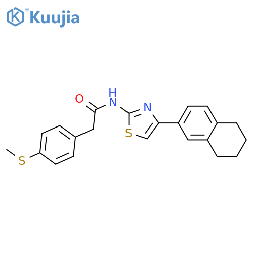 2-4-(methylsulfanyl)phenyl-N-4-(5,6,7,8-tetrahydronaphthalen-2-yl)-1,3-thiazol-2-ylacetamide structure