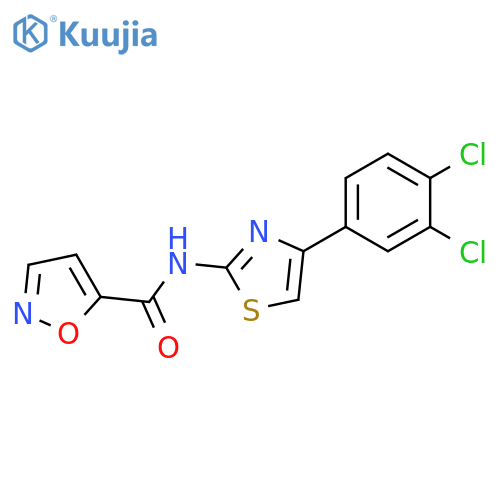 N-4-(3,4-dichlorophenyl)-1,3-thiazol-2-yl-1,2-oxazole-5-carboxamide structure