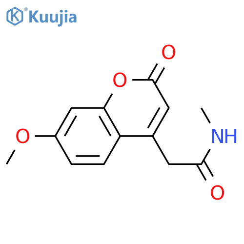2-(7-methoxy-2-oxochromen-4-yl)-N-methylacetamide structure