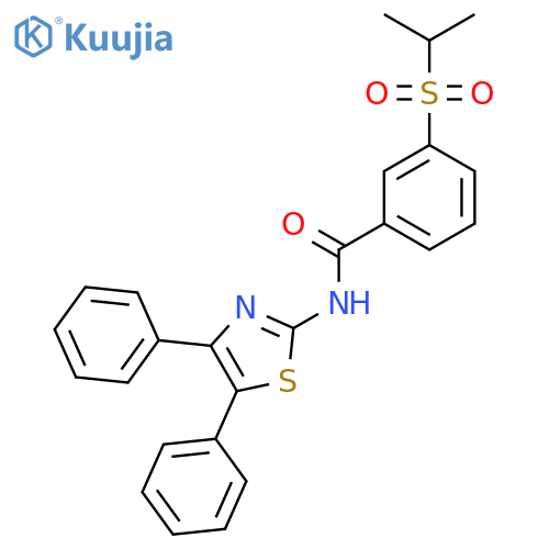 N-(4,5-diphenyl-1,3-thiazol-2-yl)-3-(propane-2-sulfonyl)benzamide structure