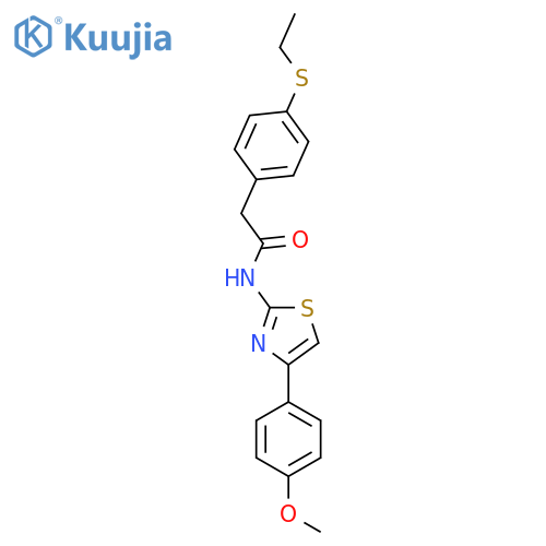 2-4-(ethylsulfanyl)phenyl-N-4-(4-methoxyphenyl)-1,3-thiazol-2-ylacetamide structure