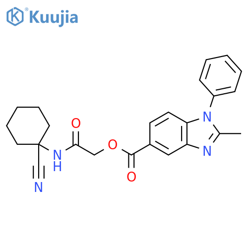 [2-[(1-Cyanocyclohexyl)amino]-2-oxoethyl] 2-methyl-1-phenylbenzimidazole-5-carboxylate structure