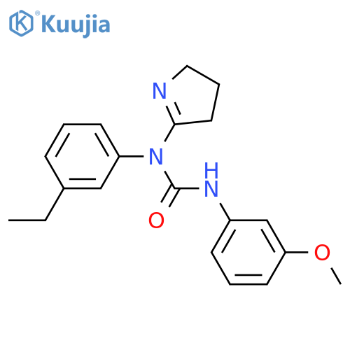 3-(3,4-dihydro-2H-pyrrol-5-yl)-3-(3-ethylphenyl)-1-(3-methoxyphenyl)urea structure