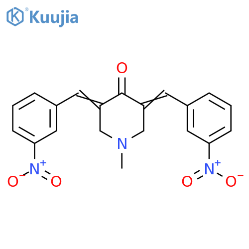 1-Methyl-3,5-bis(3-nitrobenzylidene)piperidin-4-one structure