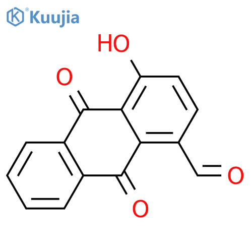 1-Anthracenecarboxaldehyde, 9,10-dihydro-4-hydroxy-9,10-dioxo- structure