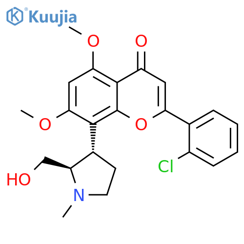 2-(2-Chlorophenyl)-8-[(2R,3S)-2-(hydroxymethyl)-1-methyl-3-pyrrolidinyl]-5,7-dimethoxy-4H-1-benzopyran-4-one structure
