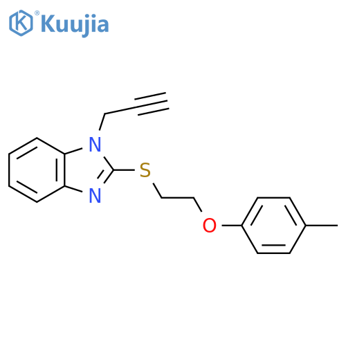 2-{2-(4-methylphenoxy)ethylsulfanyl}-1-(prop-2-yn-1-yl)-1H-1,3-benzodiazole structure