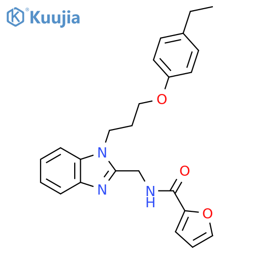 N-({1-3-(4-ethylphenoxy)propyl-1H-1,3-benzodiazol-2-yl}methyl)furan-2-carboxamide structure