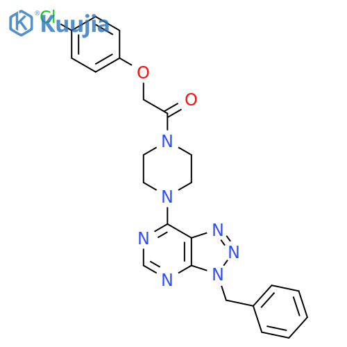 1-(4-{3-benzyl-3H-1,2,3triazolo4,5-dpyrimidin-7-yl}piperazin-1-yl)-2-(4-chlorophenoxy)ethan-1-one structure