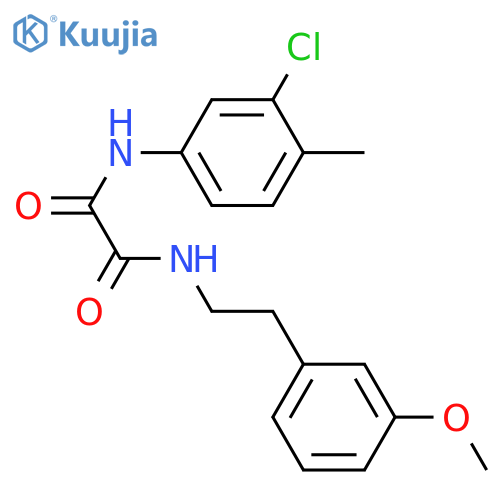 N-(3-chloro-4-methylphenyl)-N'-2-(3-methoxyphenyl)ethylethanediamide structure