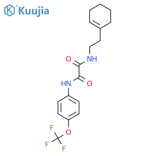 N-2-(cyclohex-1-en-1-yl)ethyl-N'-4-(trifluoromethoxy)phenylethanediamide structure