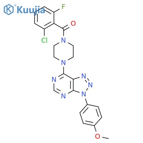 1-(2-chloro-6-fluorobenzoyl)-4-3-(4-methoxyphenyl)-3H-1,2,3triazolo4,5-dpyrimidin-7-ylpiperazine structure