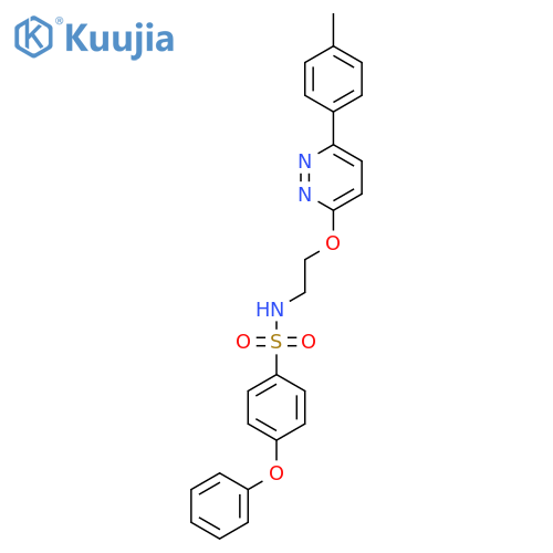 4-phenoxy-N-(2-((6-(p-tolyl)pyridazin-3-yl)oxy)ethyl)benzenesulfonamide structure