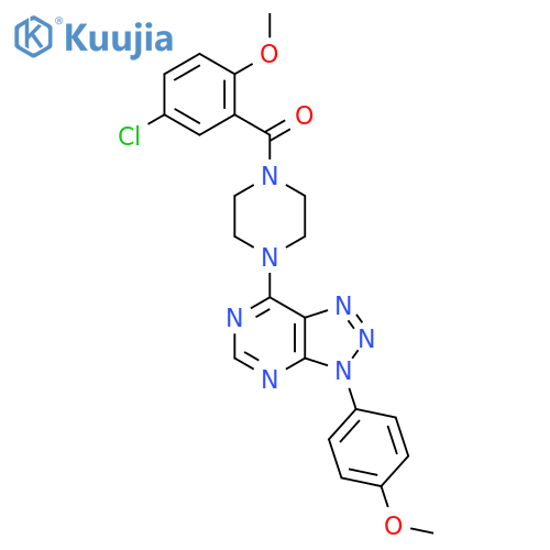 1-(5-chloro-2-methoxybenzoyl)-4-3-(4-methoxyphenyl)-3H-1,2,3triazolo4,5-dpyrimidin-7-ylpiperazine structure