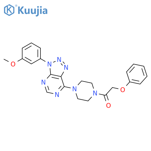 1-{4-3-(3-methoxyphenyl)-3H-1,2,3triazolo4,5-dpyrimidin-7-ylpiperazin-1-yl}-2-phenoxyethan-1-one structure