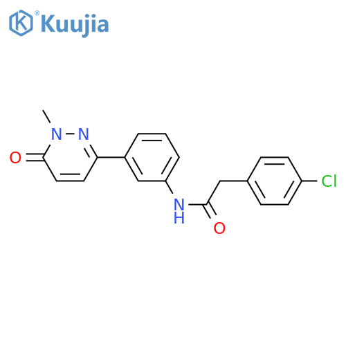 2-(4-chlorophenyl)-N-3-(1-methyl-6-oxo-1,6-dihydropyridazin-3-yl)phenylacetamide structure
