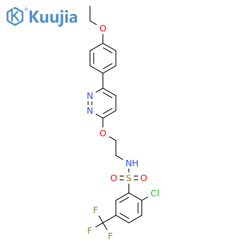 2-chloro-N-(2-{6-(4-ethoxyphenyl)pyridazin-3-yloxy}ethyl)-5-(trifluoromethyl)benzene-1-sulfonamide structure