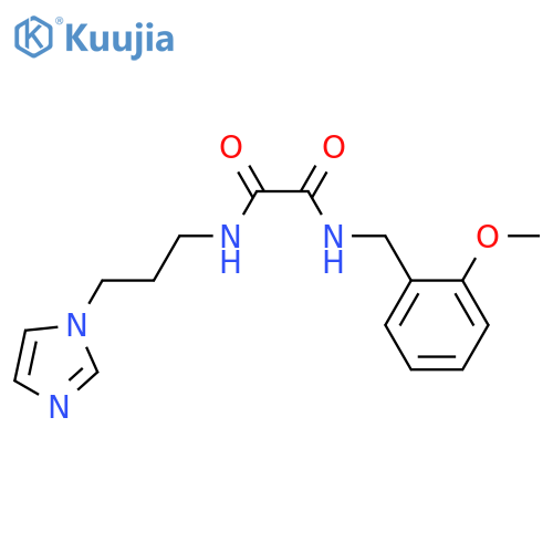 N-3-(1H-imidazol-1-yl)propyl-N'-(2-methoxyphenyl)methylethanediamide structure