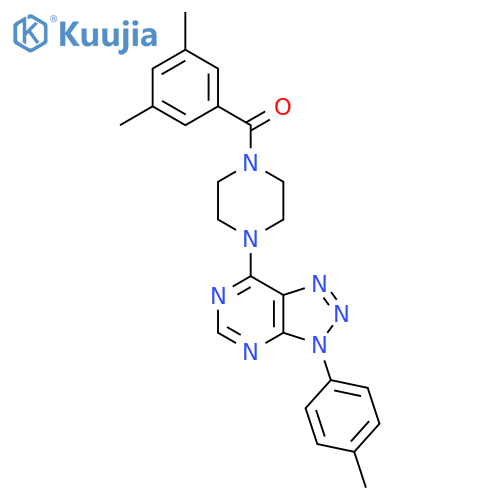 1-(3,5-dimethylbenzoyl)-4-3-(4-methylphenyl)-3H-1,2,3triazolo4,5-dpyrimidin-7-ylpiperazine structure