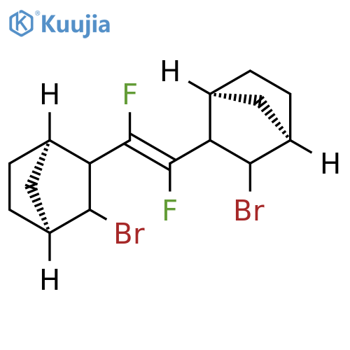 Bicyclo[2.2.1]heptane, 2,2'-[(1E)-1,2-difluoro-1,2-ethenediyl]bis[3-bromo-, (1R,1'S,4S,4'R)-rel- structure