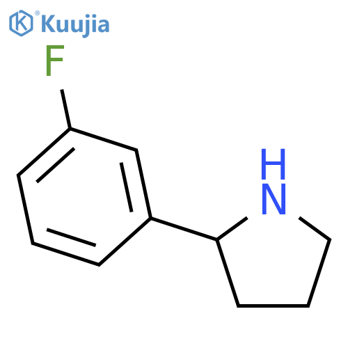 (2S)-2-(3-fluorophenyl)pyrrolidine structure