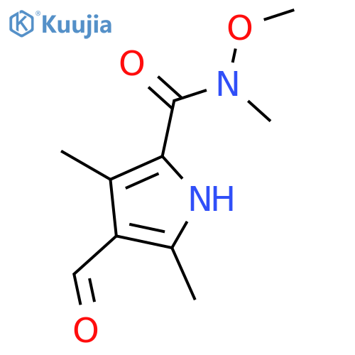1H-Pyrrole-2-carboxamide, 4-formyl-N-methoxy-N,3,5-trimethyl- structure