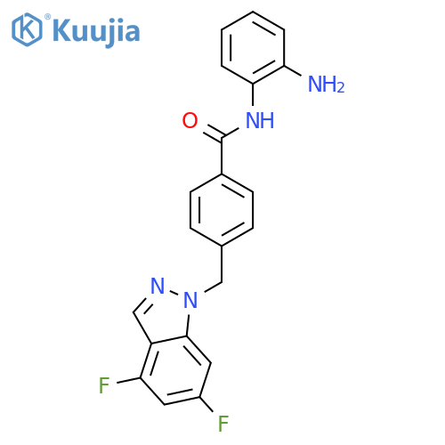Benzamide, N-(2-aminophenyl)-4-[(4,6-difluoro-1H-indazol-1-yl)methyl]- structure
