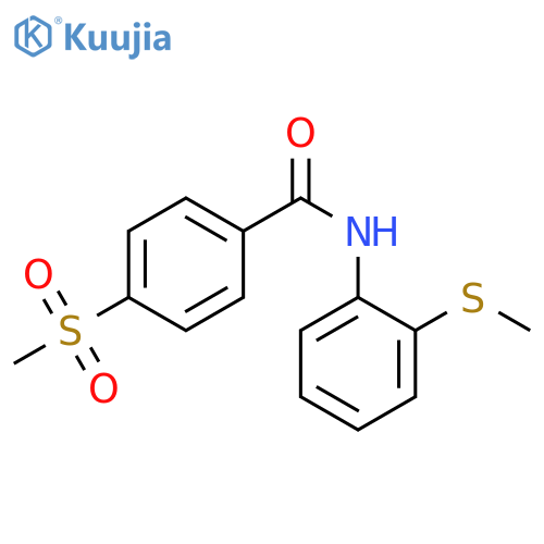 4-methanesulfonyl-N-2-(methylsulfanyl)phenylbenzamide structure