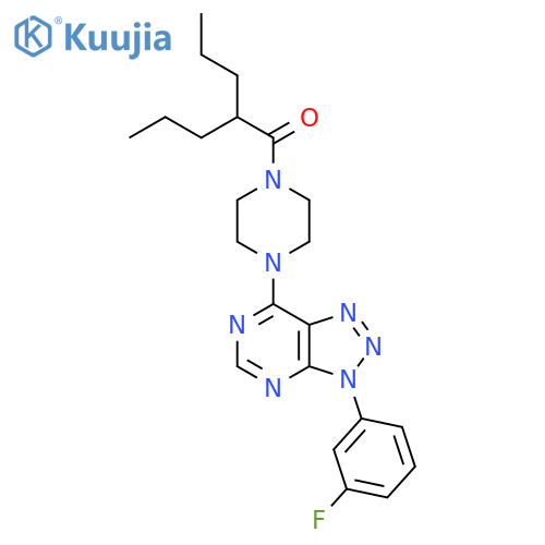 1-{4-3-(3-fluorophenyl)-3H-1,2,3triazolo4,5-dpyrimidin-7-ylpiperazin-1-yl}-2-propylpentan-1-one structure