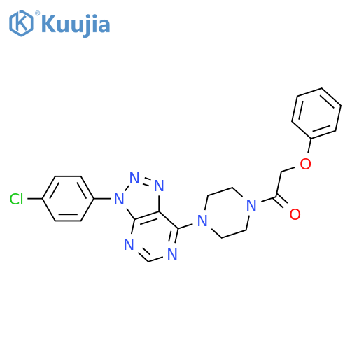 1-{4-3-(4-chlorophenyl)-3H-1,2,3triazolo4,5-dpyrimidin-7-ylpiperazin-1-yl}-2-phenoxyethan-1-one structure