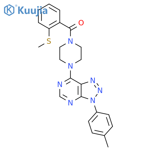 1-3-(4-methylphenyl)-3H-1,2,3triazolo4,5-dpyrimidin-7-yl-4-2-(methylsulfanyl)benzoylpiperazine structure