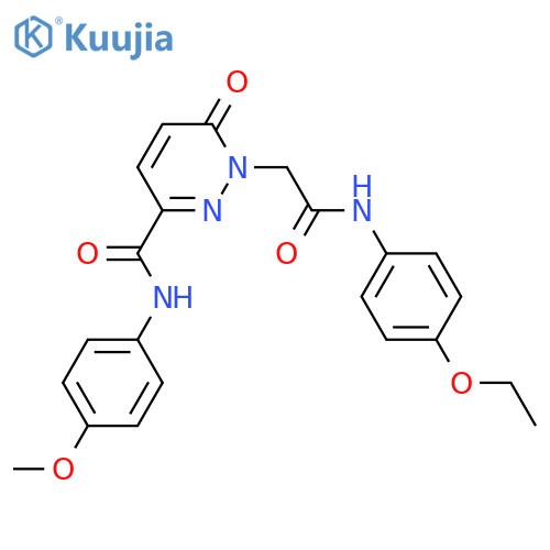 1-{(4-ethoxyphenyl)carbamoylmethyl}-N-(4-methoxyphenyl)-6-oxo-1,6-dihydropyridazine-3-carboxamide structure