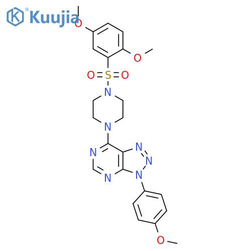 1-(2,5-dimethoxybenzenesulfonyl)-4-3-(4-methoxyphenyl)-3H-1,2,3triazolo4,5-dpyrimidin-7-ylpiperazine structure