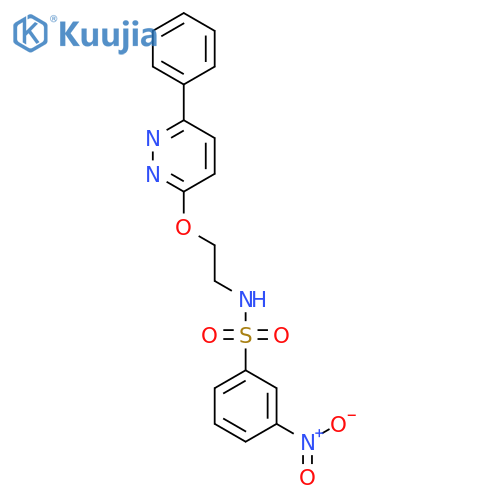 3-nitro-N-{2-(6-phenylpyridazin-3-yl)oxyethyl}benzene-1-sulfonamide structure