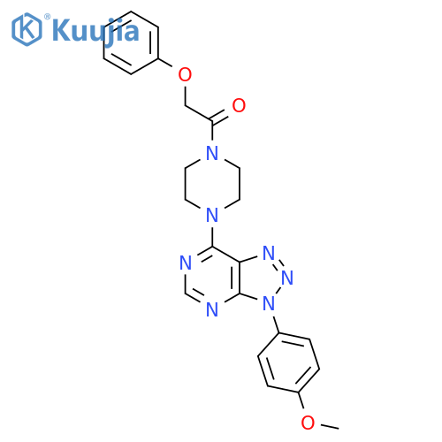 1-{4-3-(4-methoxyphenyl)-3H-1,2,3triazolo4,5-dpyrimidin-7-ylpiperazin-1-yl}-2-phenoxyethan-1-one structure
