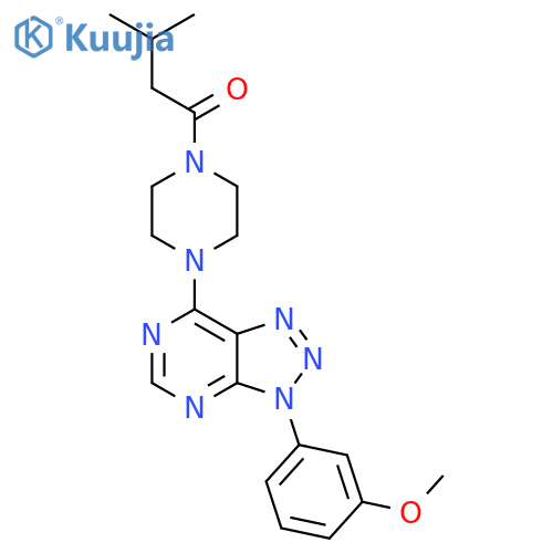 1-{4-3-(3-methoxyphenyl)-3H-1,2,3triazolo4,5-dpyrimidin-7-ylpiperazin-1-yl}-3-methylbutan-1-one structure