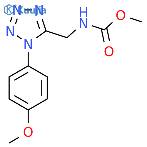 methyl N-{1-(4-methoxyphenyl)-1H-1,2,3,4-tetrazol-5-ylmethyl}carbamate structure
